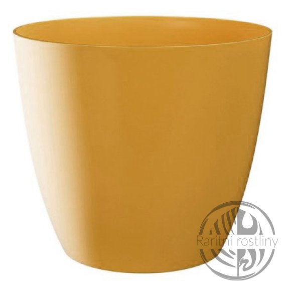 Obal na květník ELLA plastový lesklý 7x7cm žlutá