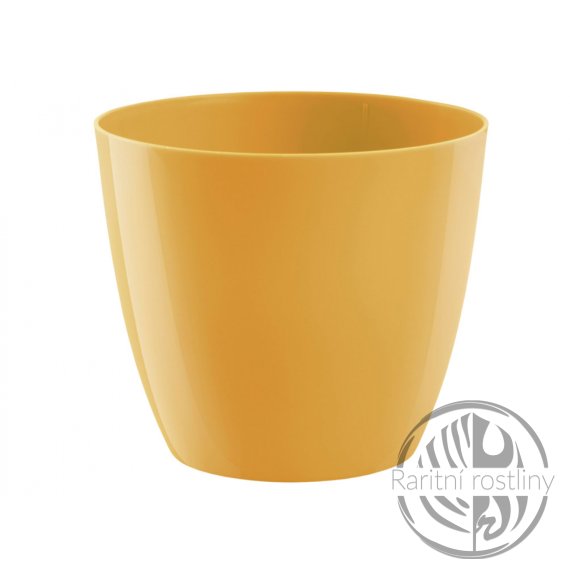  Obal na květník ELLA plastový lesklý d9x8cm  žlutý