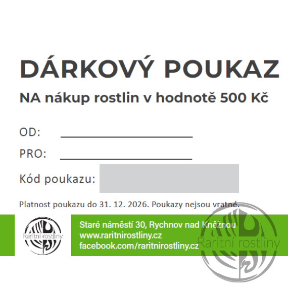 Dárkový poukaz v hodnodě 500 Kč